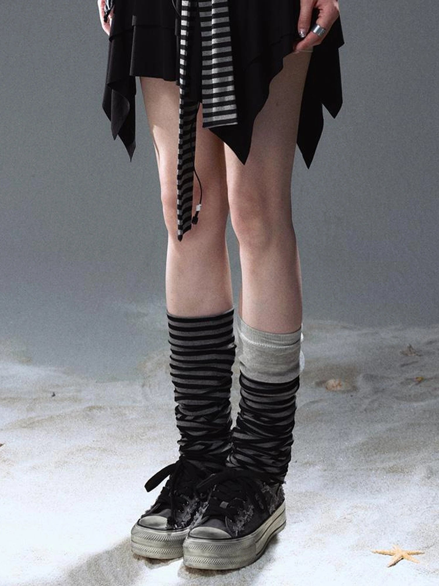 Seafarer Punk Starfish Lace Up Mini Dress