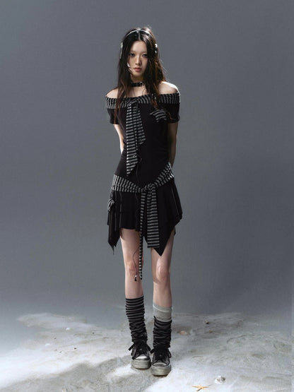 Seafarer Punk Starfish Lace Up Mini Dress