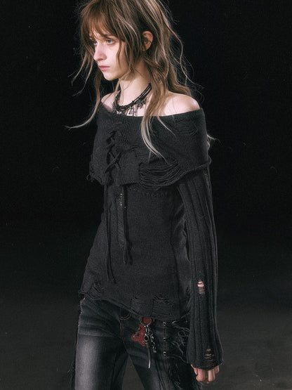 Update c Smoke Rain Resistant Two Tone Distressed Turtleneck Sweater