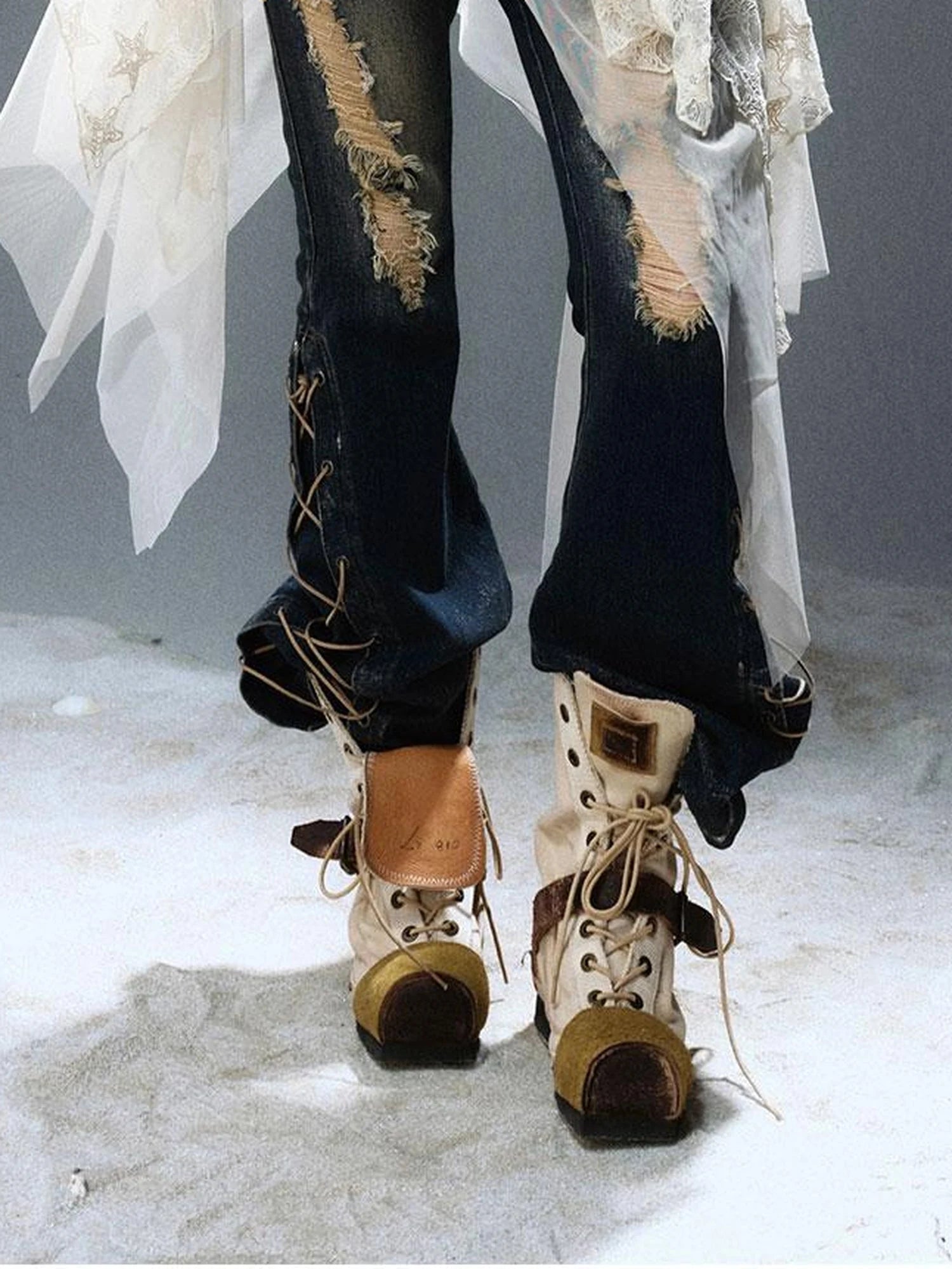 Textured Crinkle Chiffon Hooded Cape