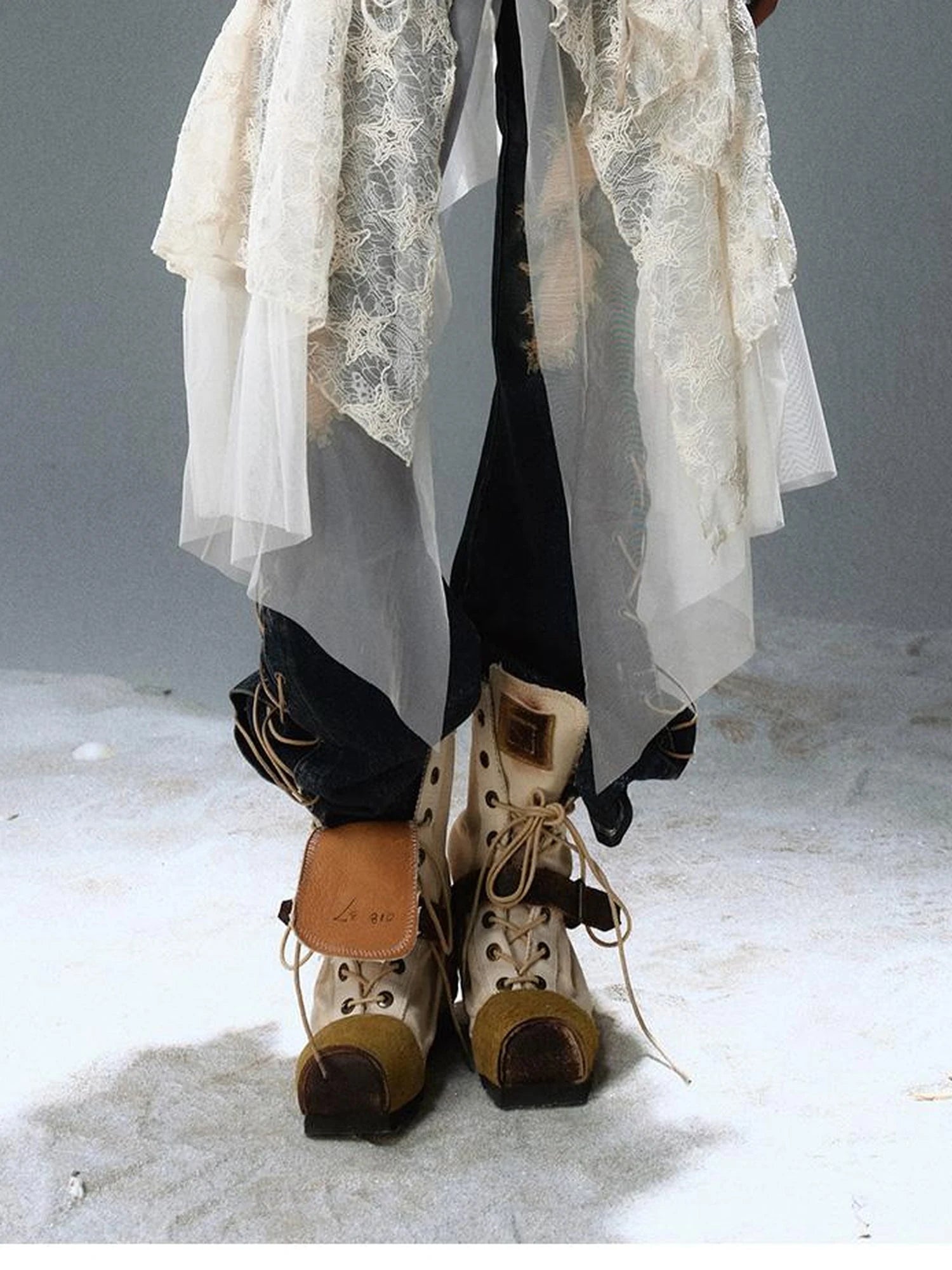 Textured Crinkle Chiffon Hooded Cape