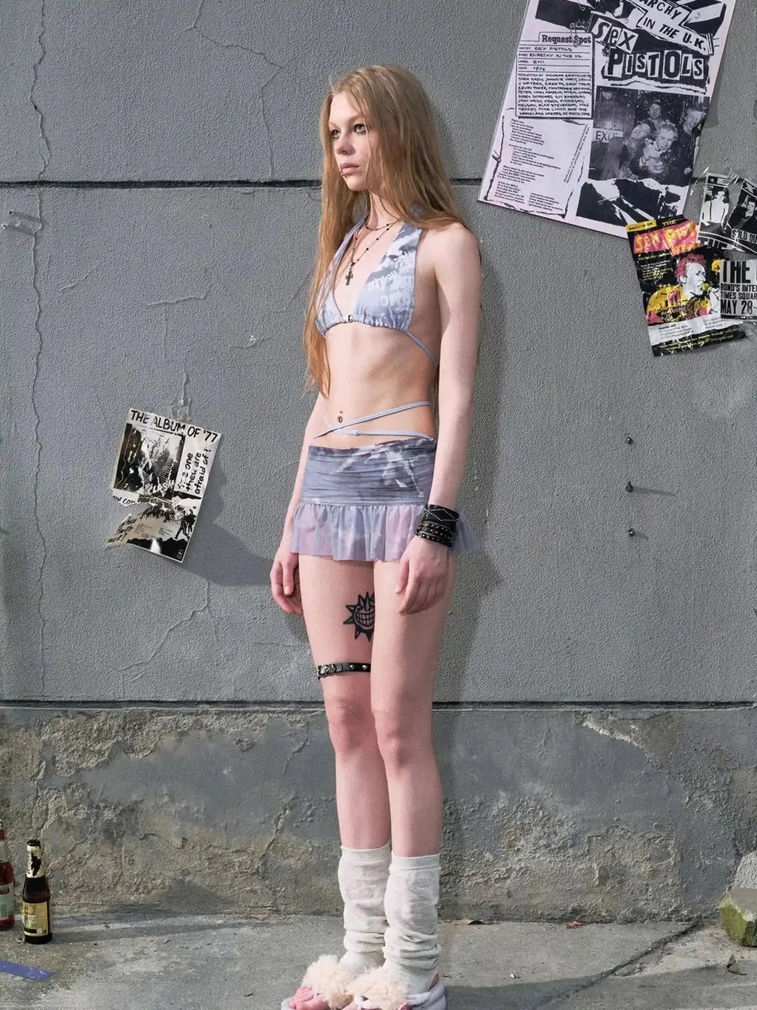 Underwater Dream Mesh Swimsuit Set V Neck T Shirt Long Sleeve