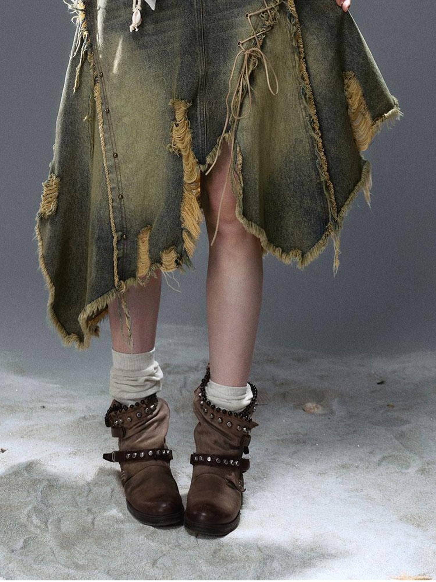 Update c Wandering Sea Witch Deconstructed Denim Skirt