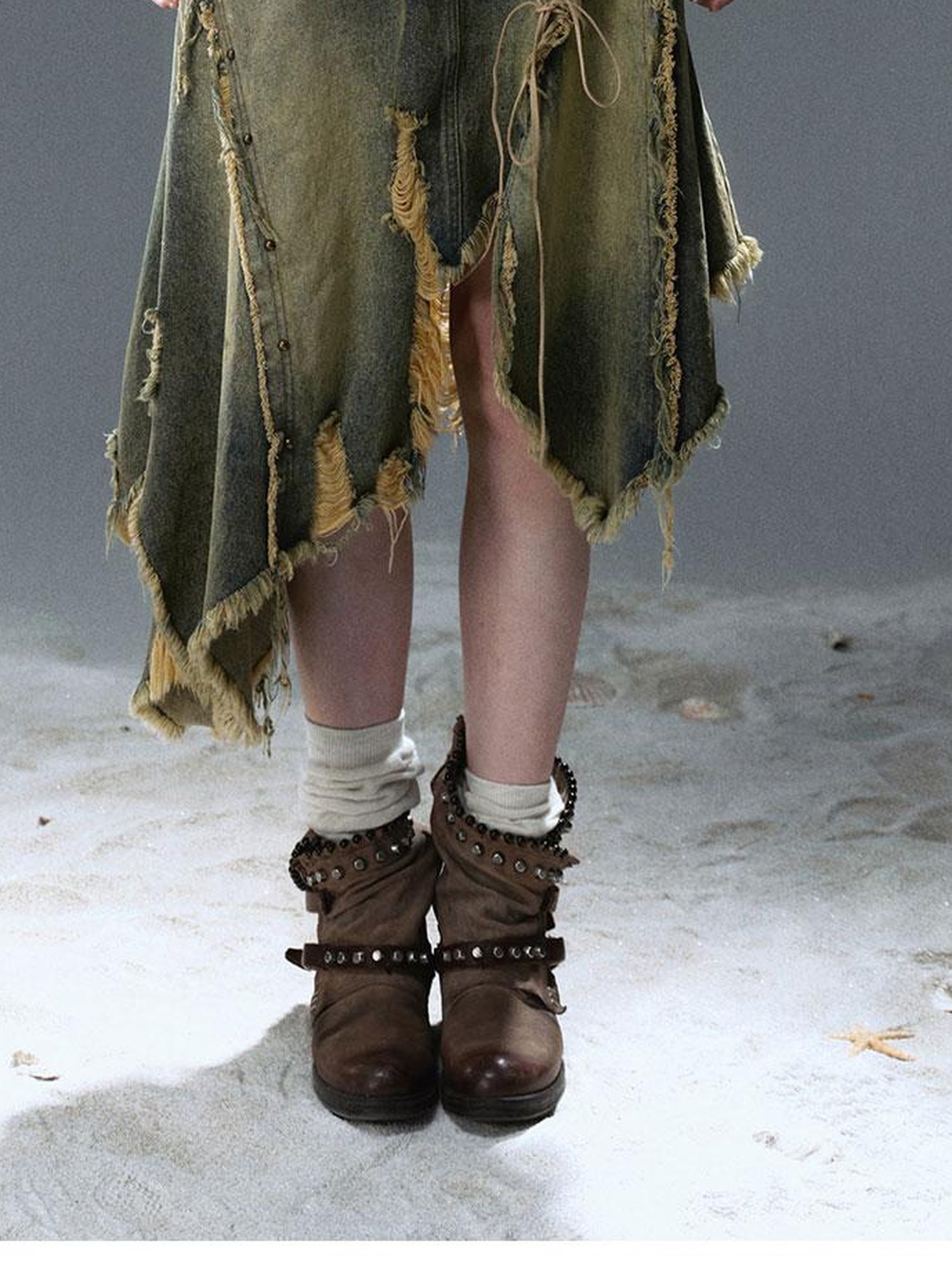 Update c Wandering Sea Witch Deconstructed Denim Skirt