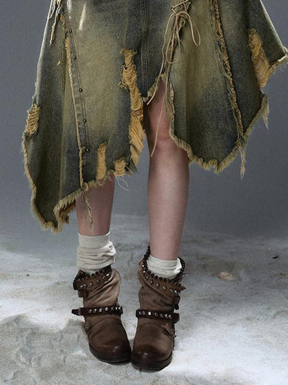 Update c Wandering Sea Witch Deconstructed Denim Skirt