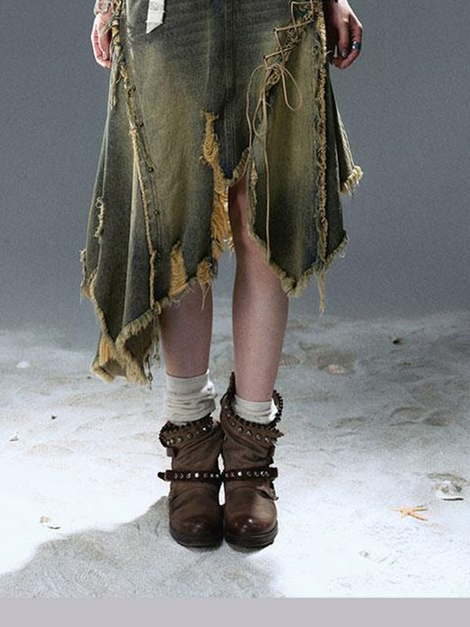 Update c Wandering Sea Witch Deconstructed Denim Skirt