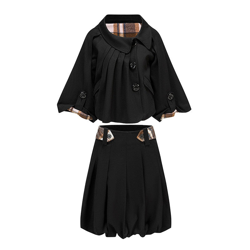 nit_alcove_Pure_Cotton_Workwear_Loose_Peter_Pan_Collar_Longsleeve_Black_Top_&amp;_Skirt_Sets_MISSTT