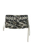 Camouflage Low-Rise Hot Shorts With Metal Buckle & Tie