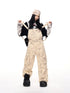 Peoplesense Vintage Camo Cargo Jumpsuit With Distressed Hem Multi Pockets