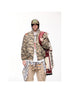 Peoplesense Punk Camo Distressed Thickened Unisex Vintage Bomber Jacket