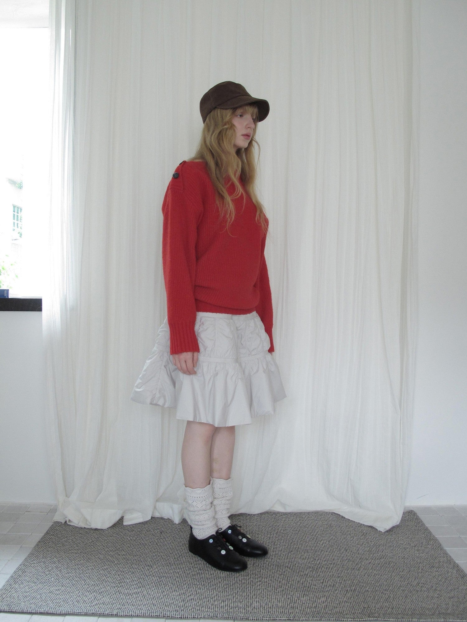 DKZ OFFICIAL Relaxed Button One Shoulder Women&