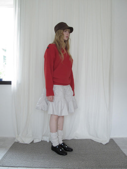 DKZ OFFICIAL Relaxed Button One Shoulder Women&