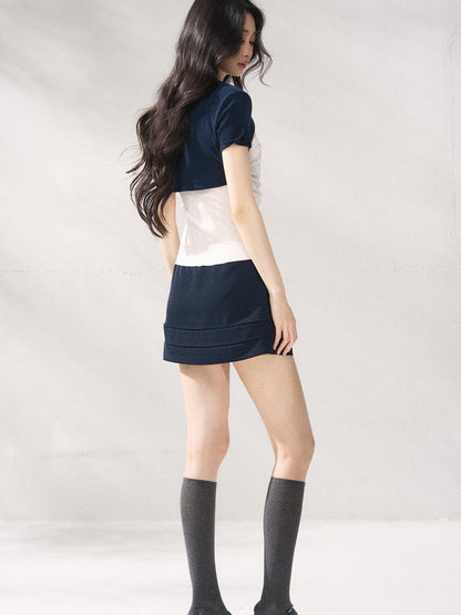 7Shiftin Ensemble chic à taille haute composé d&