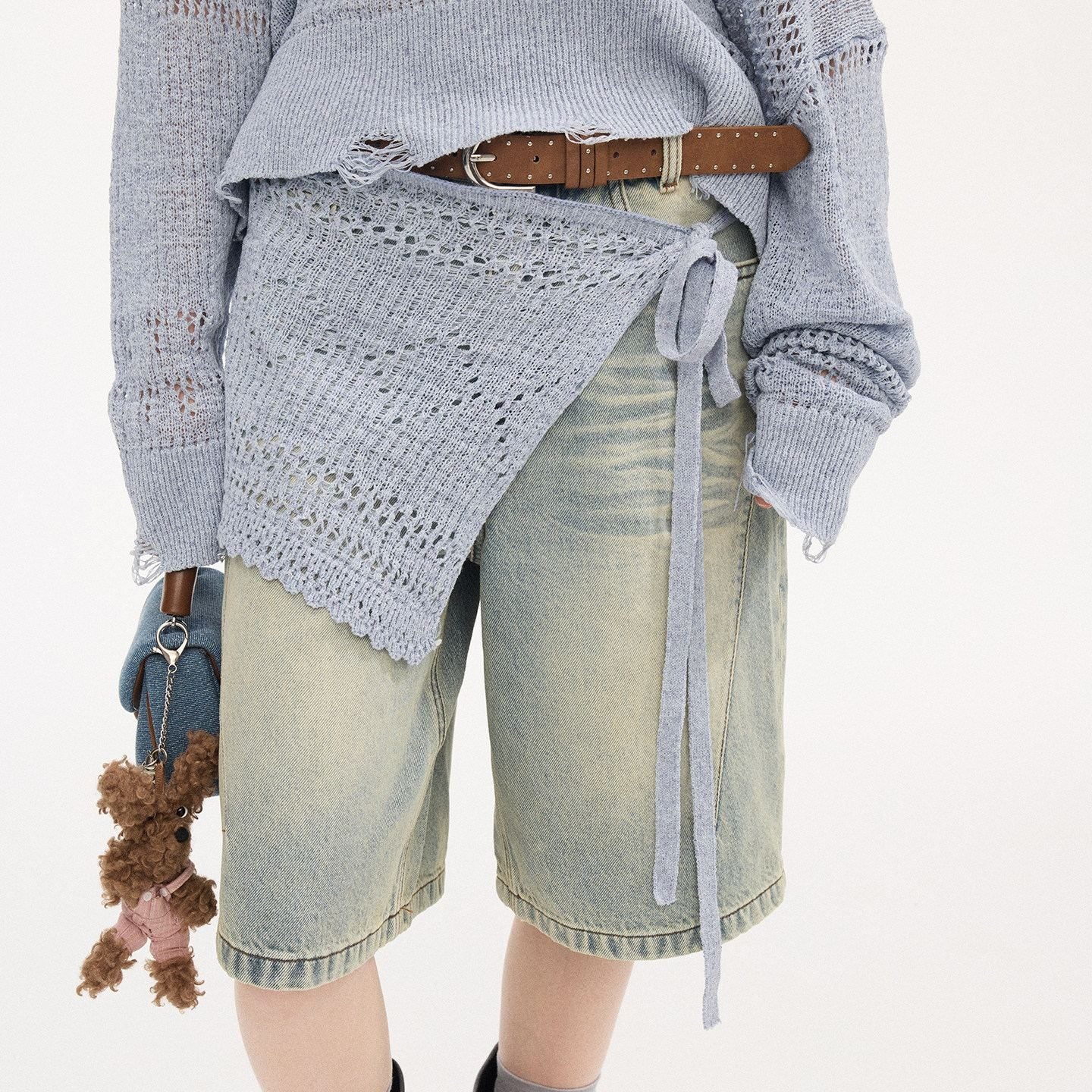 DIDDI_MODA_Mist_Blue_Asymmetrical_One_Shoulder_Knit_Women&