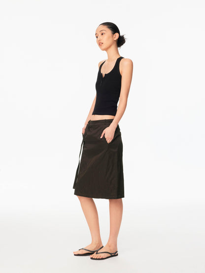 Northbutsouth Ribbed Slim Fit Multi Button Racerback Women&
