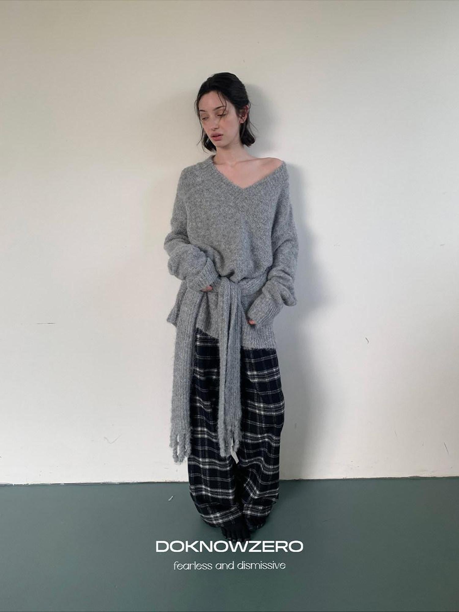 DKZ OFFICIAL Black Plaid Pockets Women&