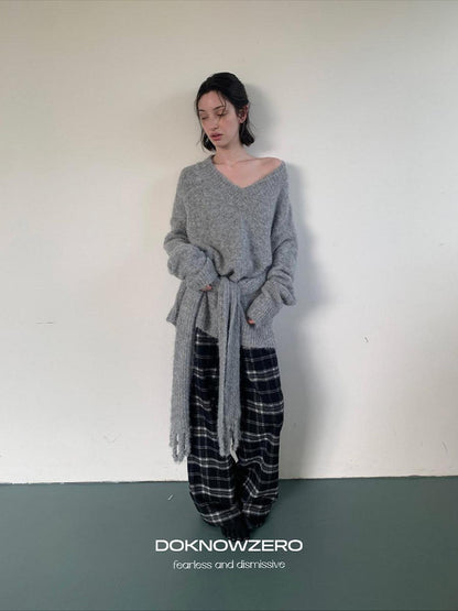DKZ OFFICIAL Black Plaid Pockets Women&