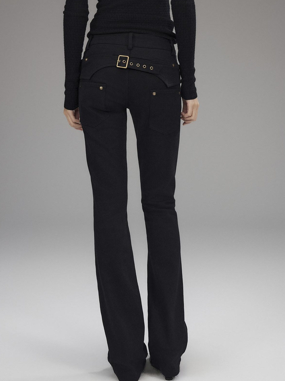 Low pixel Washed Black Low Rise Microstretch Street Tight Women Cotton Zip Straight Pants