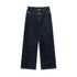 RUN TO THE FUTURE Washed Casual Loose Fit Natural Waist Womens Denim No Stretch Straight Jeans