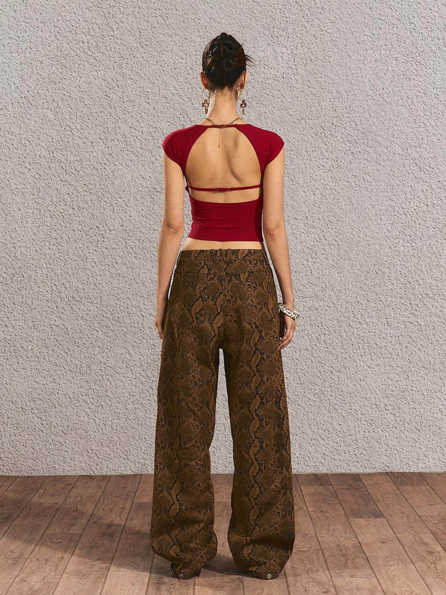 The NeverMore Durable Distressed Relaxed Fit Natural Waist Women Light Brown Wide Leg Jeans