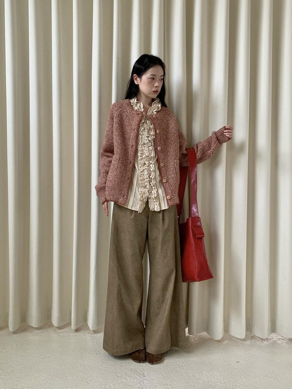 Dorydory Raspberry Contrast Speckled Loose Fit Women&