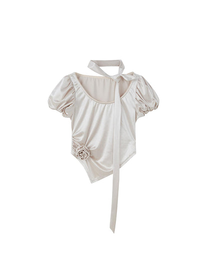 DIDDI MODA Silky Bloom Sleeve Top