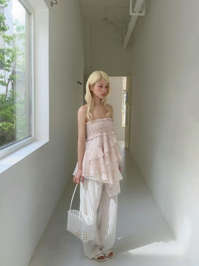chaoschaos Casual Layered Look Ruffle Women&