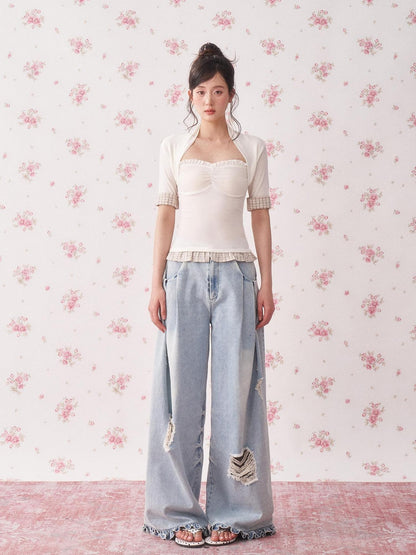chaoschaos Distressed Washed Women&