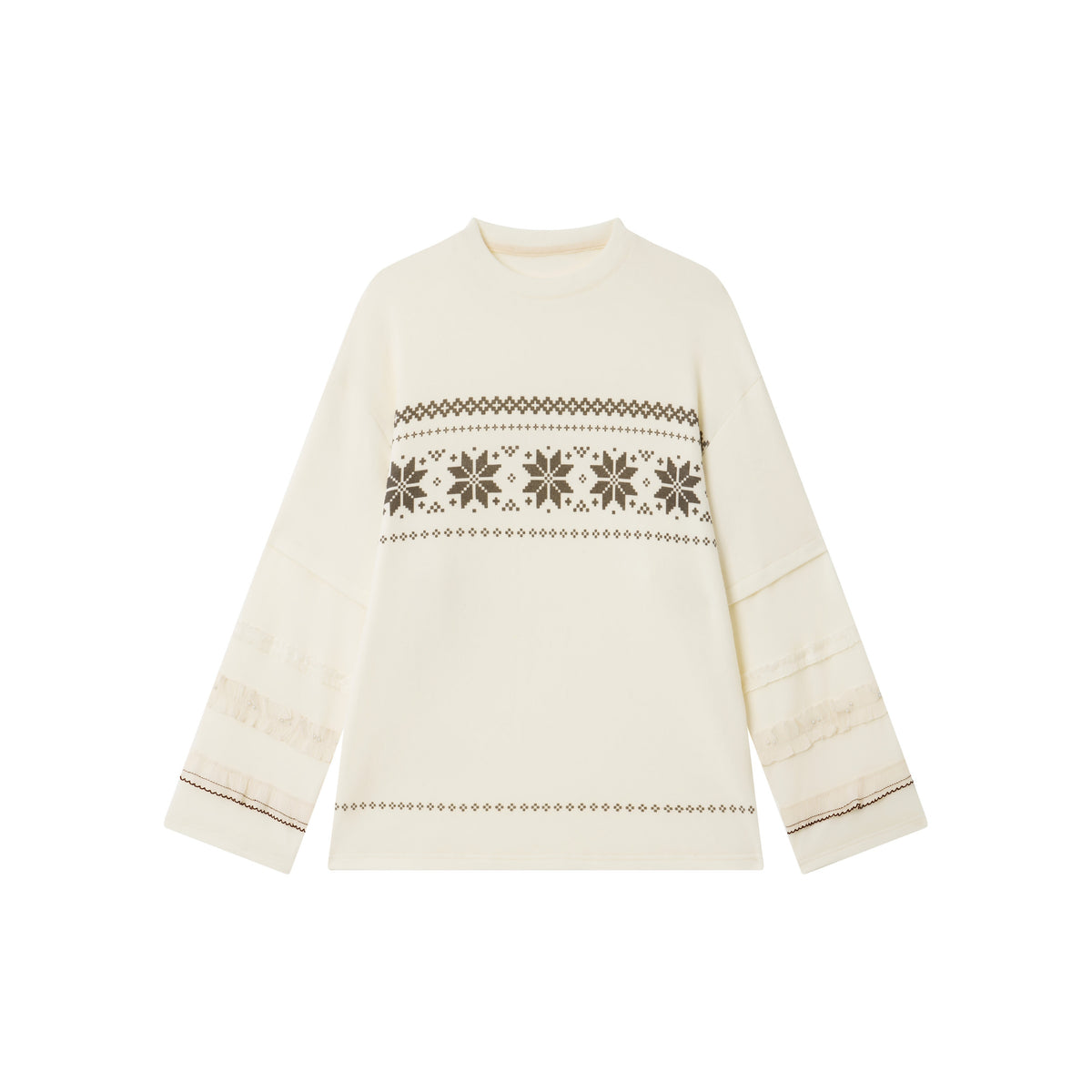 chaoschaos_Fair_Isle_Print_Faux_Layered_Ruffle_Loose_Women&