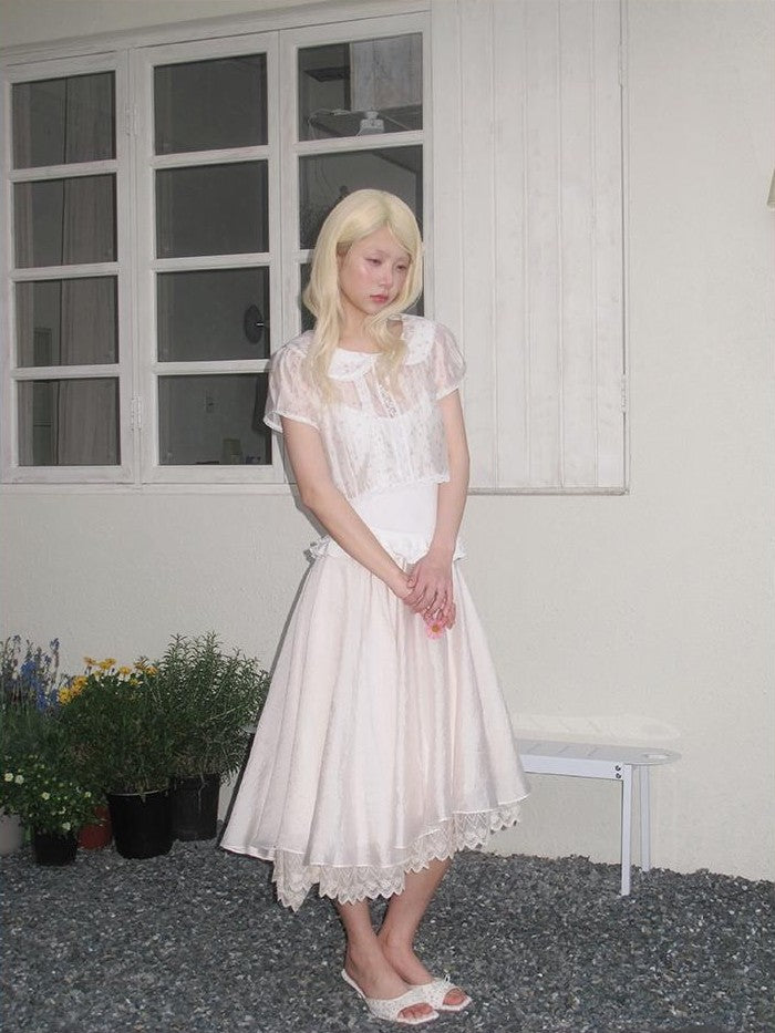 chaoschaos Floral Ruffle Doll Collar Women&