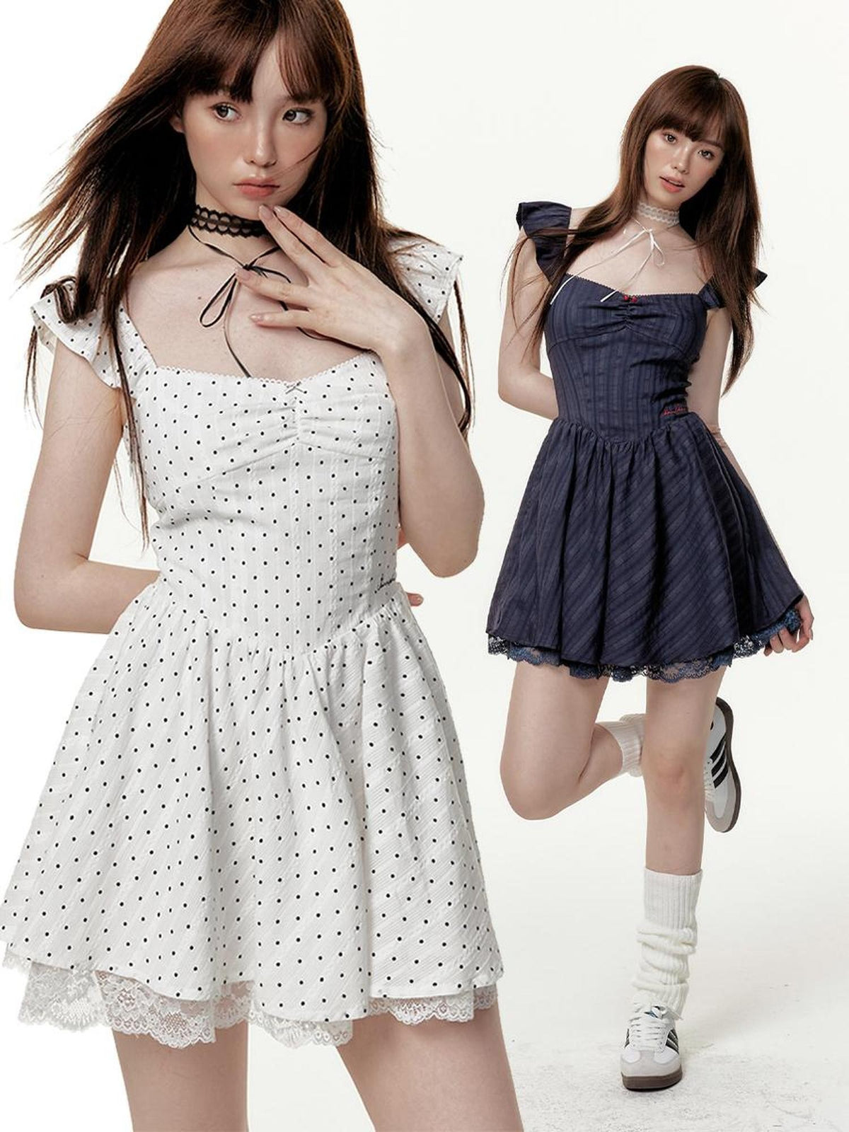 chaoschaos Lace Waist Cinched Slim Fit Sleeveless U Neck Women&