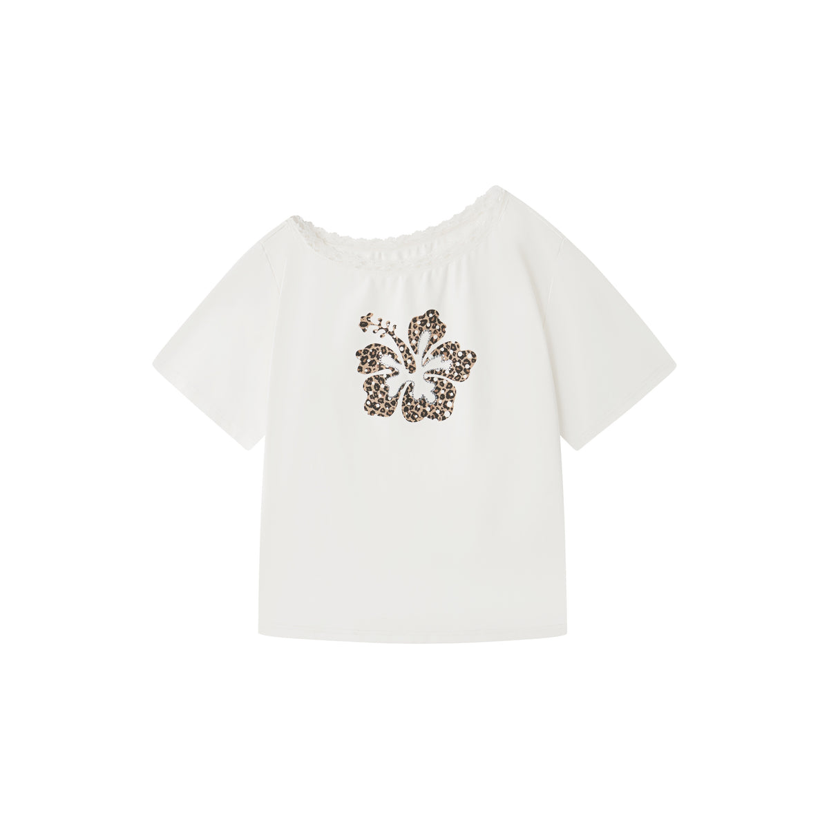 chaoschaos_Leopard_Floral_Rhinestone_Lace_Short_Sleeve_Women&