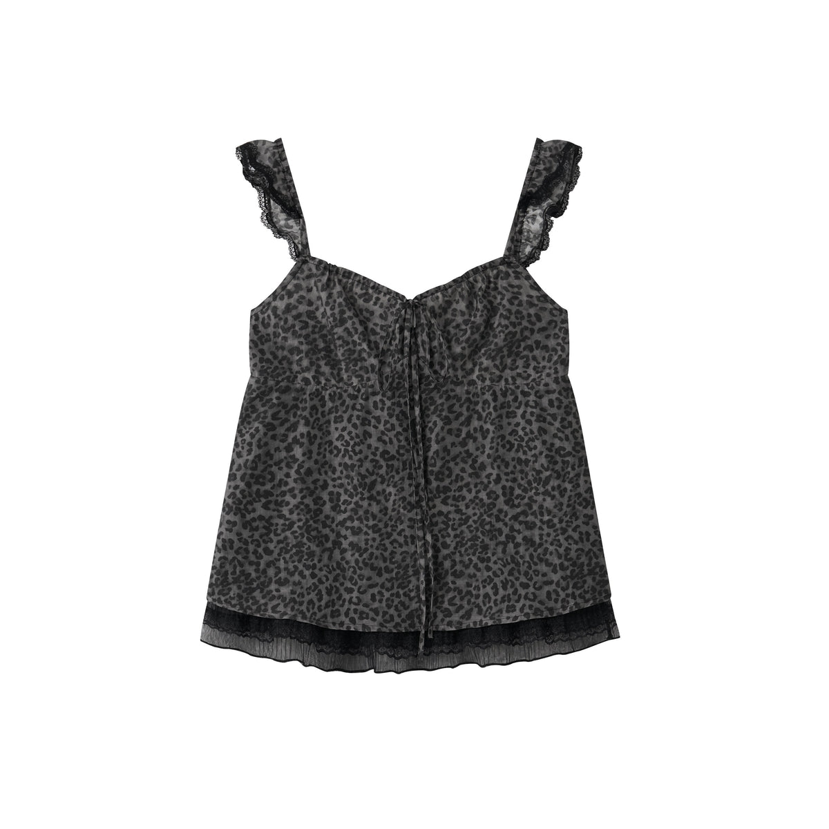 chaoschaos_Leopard_Polka_Dot_Print_Fly_Sleeve_Slim_Fit_Tencel_Women&