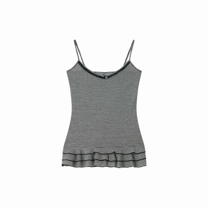 chaoschaos_Striped_Lace_Trim_Two_Piece_Slim_Fit_Women&
