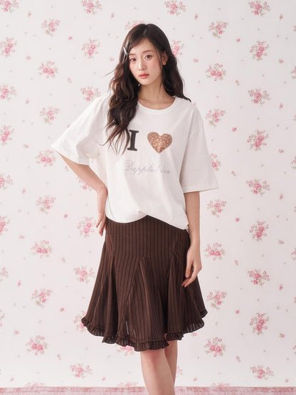 chaoschaos Vintage Pleated Asymmetric Hem Layered Women&