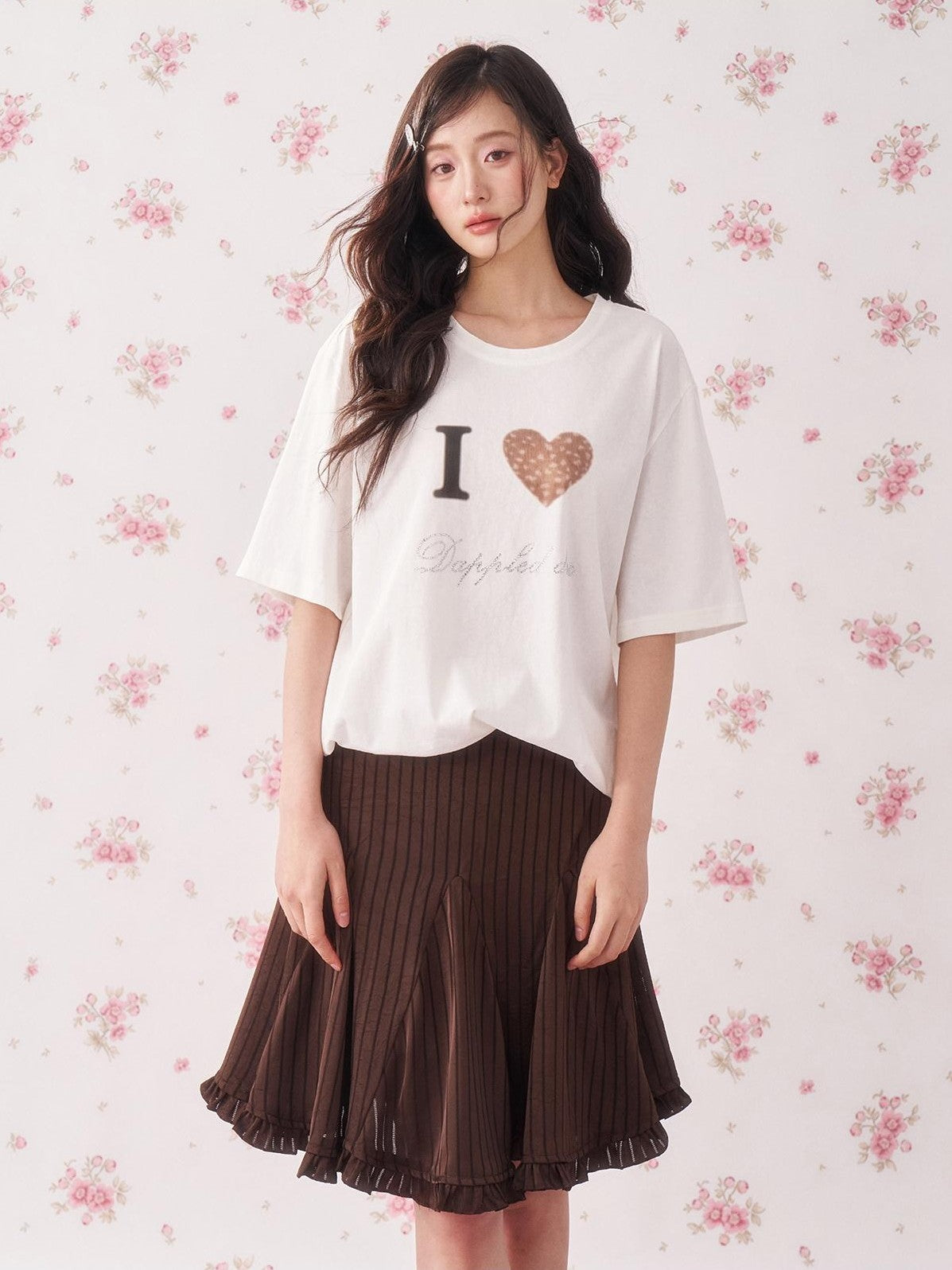chaoschaos Vintage Pleated Asymmetric Hem Layered Women&