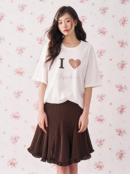 chaoschaos Vintage Pleated Asymmetric Hem Layered Women&