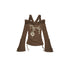 NO ROMANCE禁忌浪漫 Vintage Reversible Off-Shoulder Bell Sleeve Knit T-Shirt