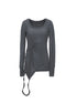 Deconstructed Hooded Long Sleeve Multi-Way T-Shirt