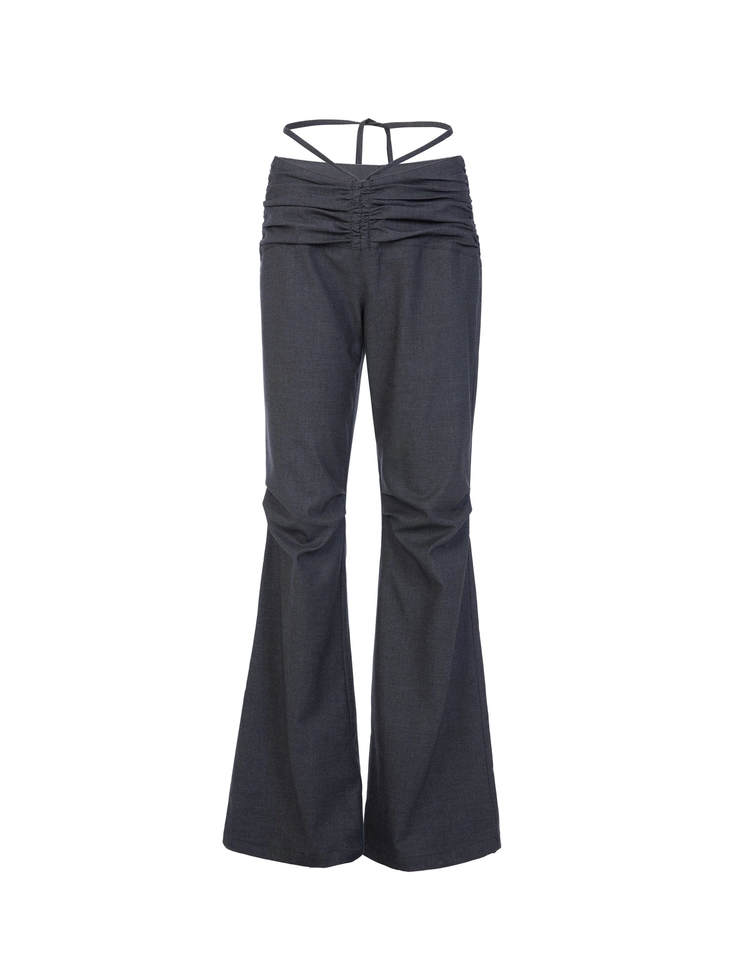 Spring Fall Stretchy Low-Rise Flared Trousers For Women