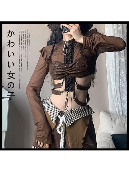 WSW WUSHENWU Original Sexy Mesh Top Size S M L