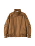 DIDDI MODA Vintage Suede Collar Layered Bomber Jacket