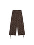 Achihara Chocolate Floral Print Casual Pants