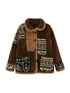 Paisley Sherpa Jacket Unisex Soft Fleece Coat