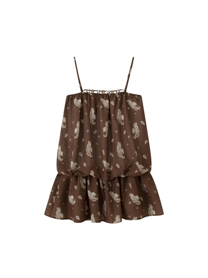 DIDDI MODA Elegant Beaded Paisley Sundress