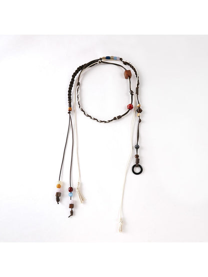 DIDDI MODA Bohemian Beaded Waist Rope With Tassel