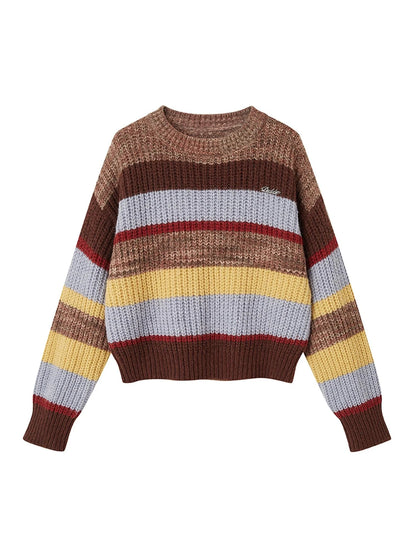 Colorblock Stripe Oversized Sweater