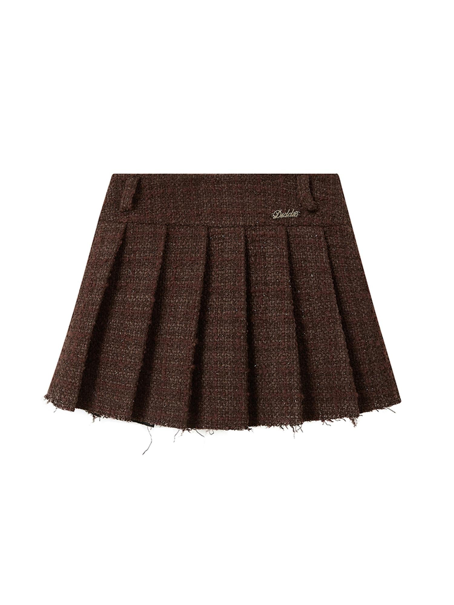 DIDDI MODA French Retro Brown Studded Sequin Suit Set