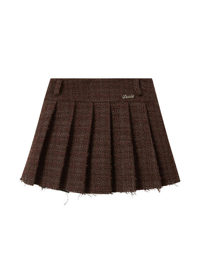 DIDDI MODA French Retro Brown Studded Sequin Suit Set