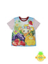 Frufru Gulu Hawaiian Dream Cute Cartoon Monkey Print Short Sleeve T Shirt
